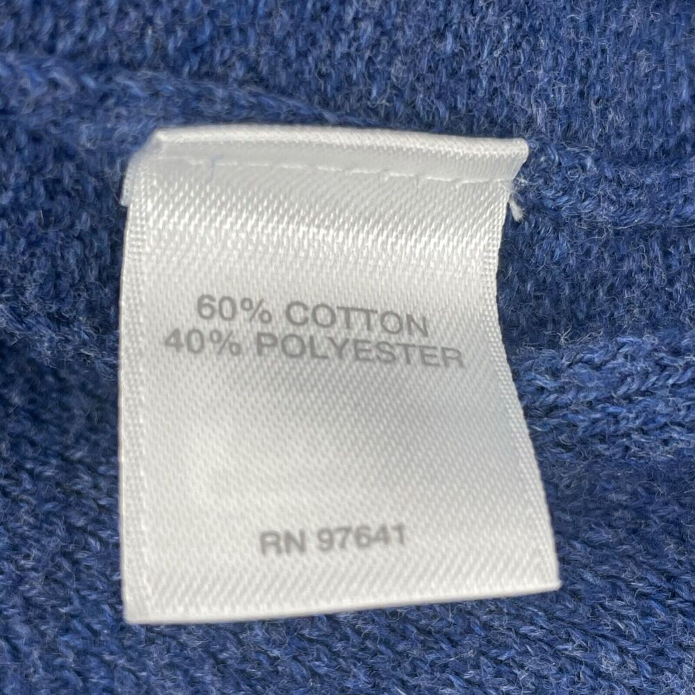 J Jill Women's Blue Tie front Pull Over Sweater Long Sleeve Size L - Picture 7 of 8